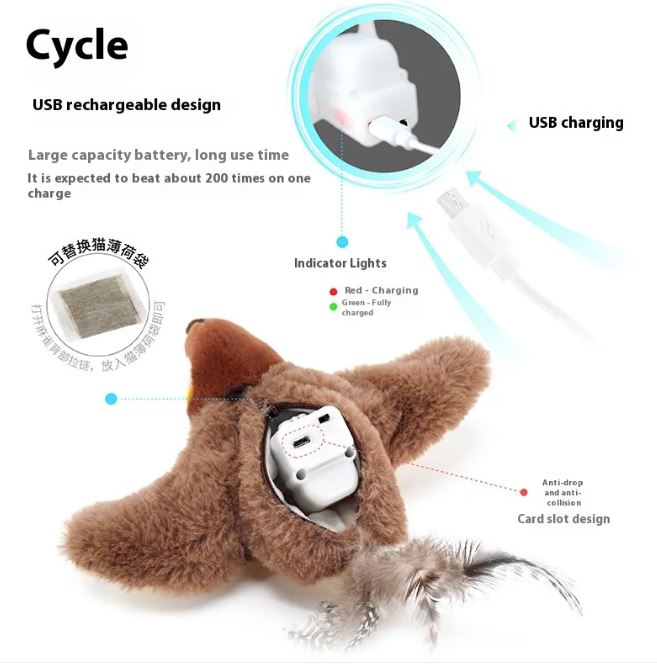Flapping Bird Cat Toy